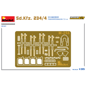 SD.KFZ.234/4 SCHWERER PANZERSPAHWAGEN 7,5 cm KIT 1:35 Miniart Kit Mezzi Militari Modellino