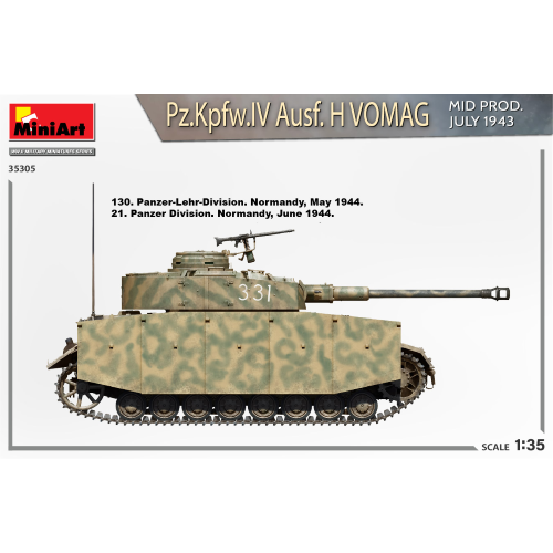 PZ.KPFW.IV AUSF.H VOMAG.MID PRODUCTION KIT 1:35 Miniart Kit Mezzi Militari Modellino