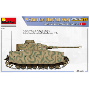 Pz.Kpfw.IV Ausf.G-LAST/H-Early KIT 1:35 Miniart Kit Mezzi Militari Modellino