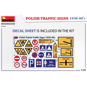 POLISH TRAFFIC SIGNS 1930-40s KIT 1:35 Miniart Kit Diorami Modellino