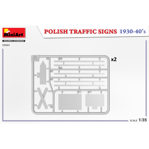 POLISH TRAFFIC SIGNS 1930-40s KIT 1:35 Miniart Kit Diorami Modellino