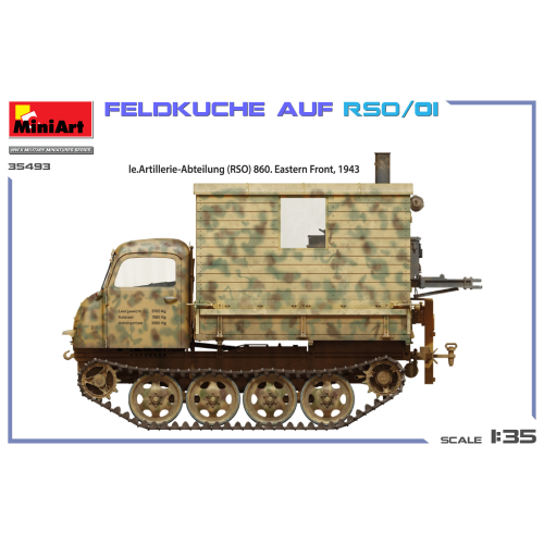 FELDKUCHE AUF RSO/01 KIT 1:35 Miniart Kit Mezzi Militari Modellino
