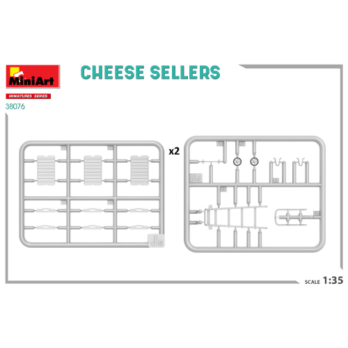 CHEESE SELLERS KIT 1:35 Miniart Kit Diorami Modellino