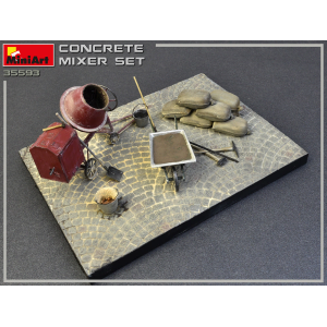 CONCRETE MIXER SET KIT 1:35 Miniart Kit Diorami Modellino