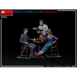 FRENCH CIVILIANS IN CAFE 1930-40s KIT 1:35 Miniart Kit Diorami Modellino