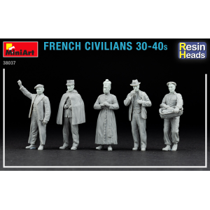 FRENCH CIVILIANS 30-40s KIT 1:35 Miniart Kit Figure Militari Modellino