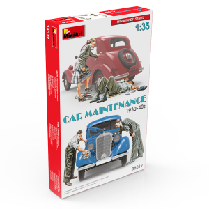 CAR MAINTENANCE 19030-40s KIT 1:35 Miniart Kit Figure Militari Modellino