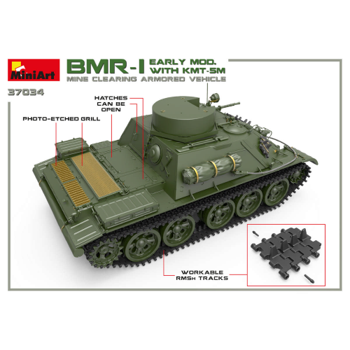 BMR-1 EARLY MOD.WITH KMT-5M KIT 1:35 Miniart Kit Mezzi Militari Modellino