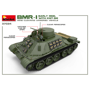 BMR-1 EARLY MOD.WITH KMT-5M KIT 1:35 Miniart Kit Mezzi Militari Modellino