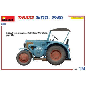 GERMAN TRAFFIC TRACTOR D8532 MOD.1950 KIT 1:24 Miniart Kit Art.Vari Modellino