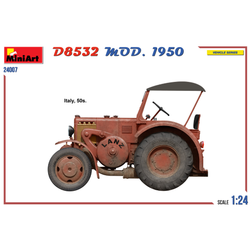 GERMAN TRAFFIC TRACTOR D8532 MOD.1950 KIT 1:24 Miniart Kit Art.Vari Modellino