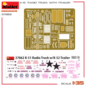 K-51 RADIO TRUCK WITH TRAILER KIT 1:35 Miniart Kit Mezzi Militari Modellino