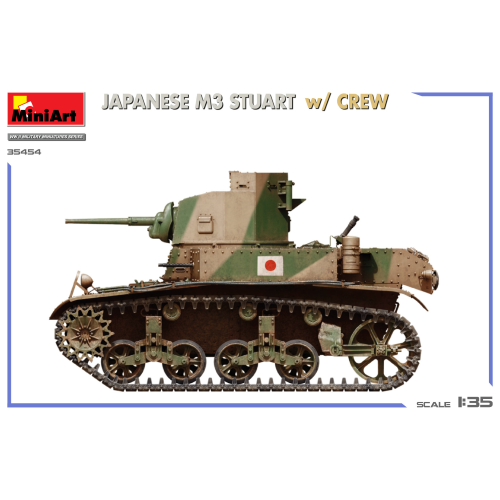 JAPANESE M3 STUART W/CREW KIT 1:35 Miniart Kit Mezzi Militari Modellino