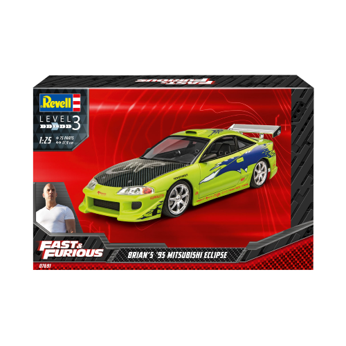 FAST & FURIOUS - BRIAN'S 1995 MITSUBISHI ECLIPSE KIT 1:25 Revell Kit Auto Modellino