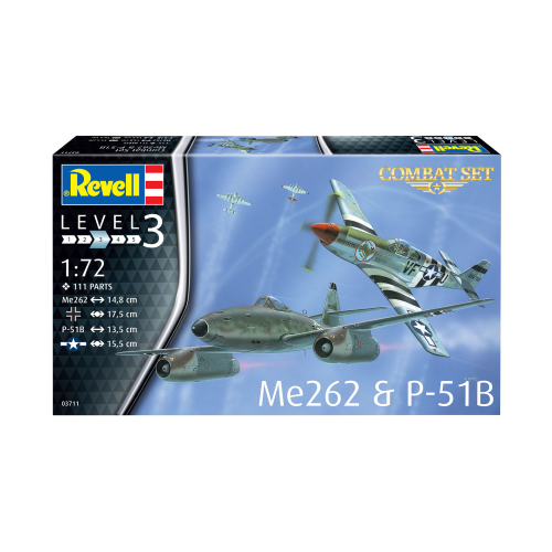 ME262 & P-51B COMBAT SET KIT 1:72 Revell Kit Aerei Modellino