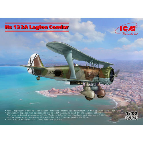 HS 123A-1 LEGION CONDOR KIT 1:32 ICM Kit Aerei Modellino