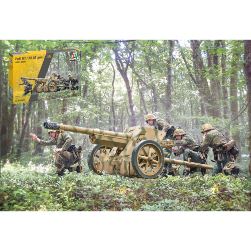 PAK 97/38 AT GUN WITH CREW KIT 1:72 Italeri Kit Mezzi Militari Modellino