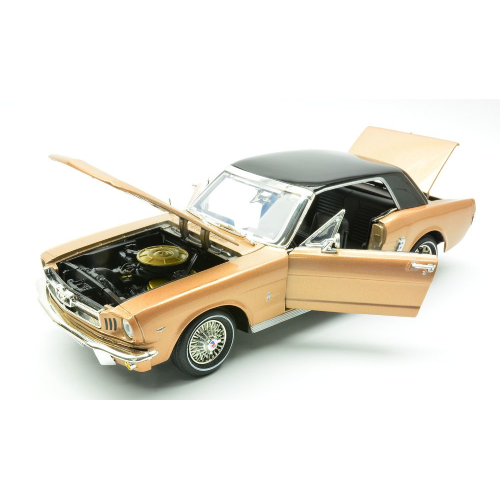 FORD MUSTANG 1964 HARD TOP GOLD 1:18 MotorMax Auto Stradali Modellino