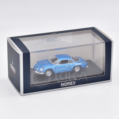 ALPINE A110 1600 S 1973 ALPINE BLUE WITH SIDE LOGO 1:43 Norev Auto Stradali Modellino