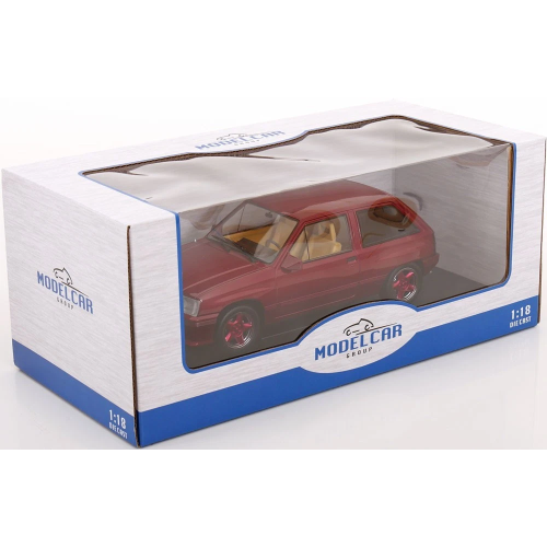 OPEL CORSA A SR 1983 DARK RED 1:18 ModelCarGroup Auto Stradali Modellino