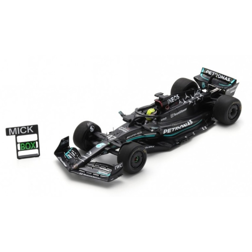 MERCEDES F1 N.47 SPANISH GP 2023 TYRE TEST MICK SCHUMACHER W/PIT B.1:18 Spark Model Formula 1 Modellino