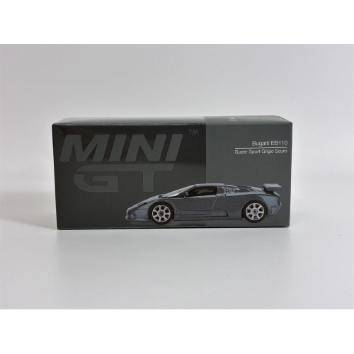 BUGATTI EB110 SUPER SPORT 1995 GRIGIO SCURO 1:64 Mini GT Auto Stradali Modellino