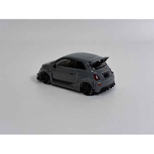 FIAT ABARTH 595 LB-WORKS X ABAS WORKS 2024 GREY 1:64 Mini GT Auto Stradali Modellino