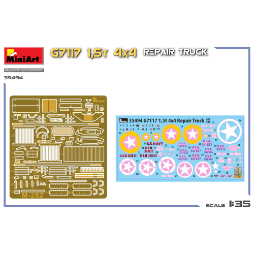G7117 1,5 T 4X4 REPAIR TRUCK KIT 1:35 Miniart Kit Mezzi Militari Modellino