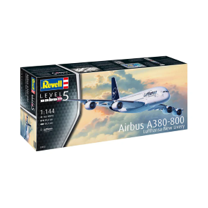 AIRBUS A380-800 LUFTHANSA NEW LIVERY KIT 1:144 Revell Kit Aerei Modellino