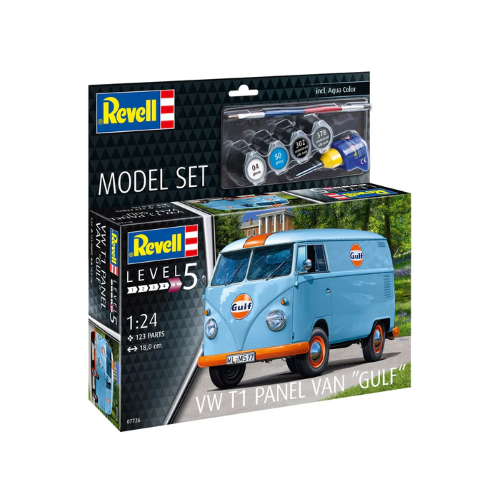 MODEL SET VW T1 PANEL VAN "GULF" KIT 1:24 Revell Kit Auto Modellino