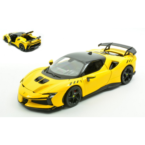 FERRARI SF90 XX STRADALE 2019 YELLOW 1:24 Burago Auto Stradali Modellino