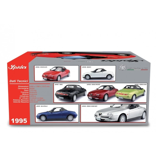 ALFA ROMEO SPIDER T.S.1995 METALLIC RED 1:18 Laudo Racing Auto Stradali Modellino