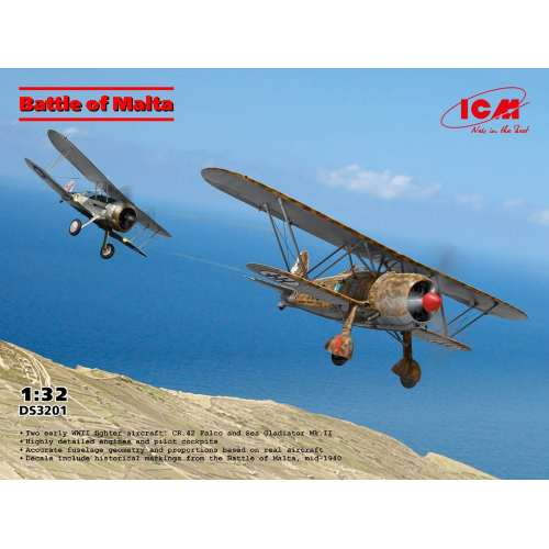 BATTLE OF MALTA KIT 1:32 ICM Kit Aerei Modellino