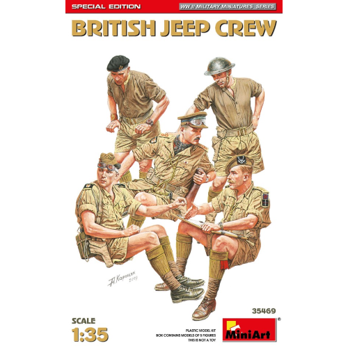 BRITISH JEEP CREW SPECIAL EDITION KIT 1:35 Miniart Kit Figure Militari Modellino