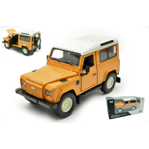 LAND ROVER DEFENDER WORK V8 ISLAY EDITION 2023 SAND/WHITE ROOF 1:24 RE.EL.Toys Auto Stradali Modellino