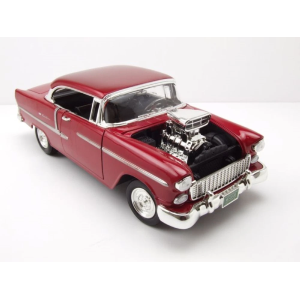 CHEVROLET BEL AIR 1955 METALLIC RED 1:18 MotorMax Auto Stradali Modellino