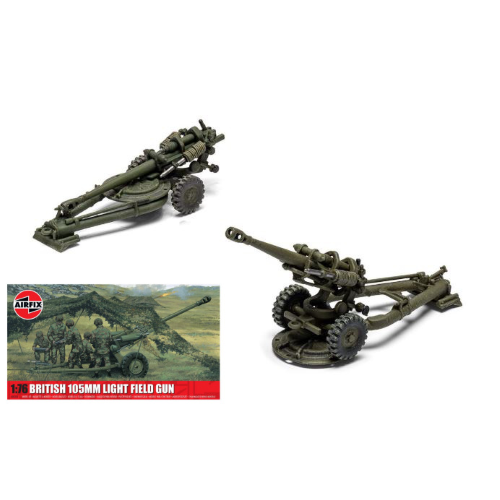 BRITISH 105MM LIGHT FIELD GUN KIT 1:76 Airfix Kit Mezzi Militari Modellino