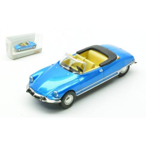 CITROEN DS 19 CABRIO OPEN 1963 BLUE 1:87 Brekina Auto Stradali Modellino