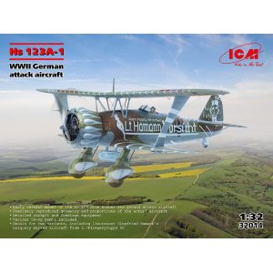 HS 123A-1 WWII GERMAN ATTACK AIRCRAFT KIT 1:32 ICM Kit Aerei Modellino