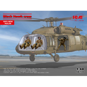 BLACK HAWK CREW (3 FIGURES) KIT 1:48 ICM Kit Figure Militari Modellino