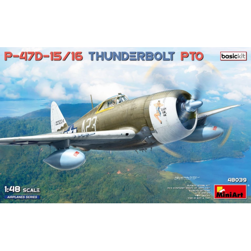 P-47D-15/16 THUNDERBOLT PTO BASIC KIT 1:48 Miniart Kit Aerei Modellino