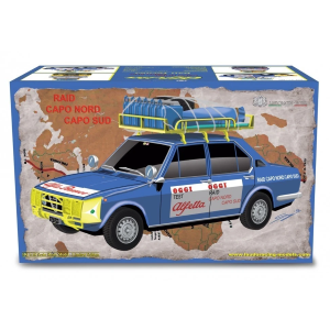 ALFA ROMEO ALFETTA 1.8 RAID CAPO NORD CAPO SUD 1973 1:18 Laudo Racing Auto Competizione Modellino