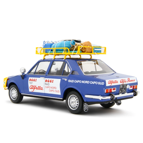 ALFA ROMEO ALFETTA 1.8 RAID CAPO NORD CAPO SUD 1973 1:18 Laudo Racing Auto Competizione Modellino