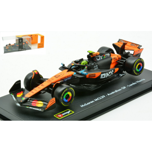 MCLAREN MCL39 N.4 2025 LANDO NORRIS SIGNATURE 1:43 Burago Formula 1 Modellino