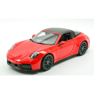 PORSCHE 911 (992.2) TARGA 4 GTS HYBRID 2025 RED 1:18 Maisto Auto Stradali Modellino