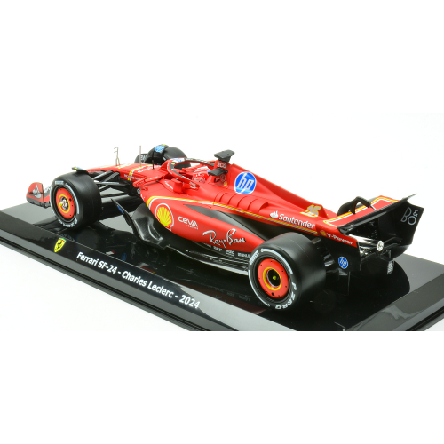 FERRARI SF-24 N.16 2024 CHARLES LECLERC SIGNATURE 1:24 Burago Formula 1 Modellino