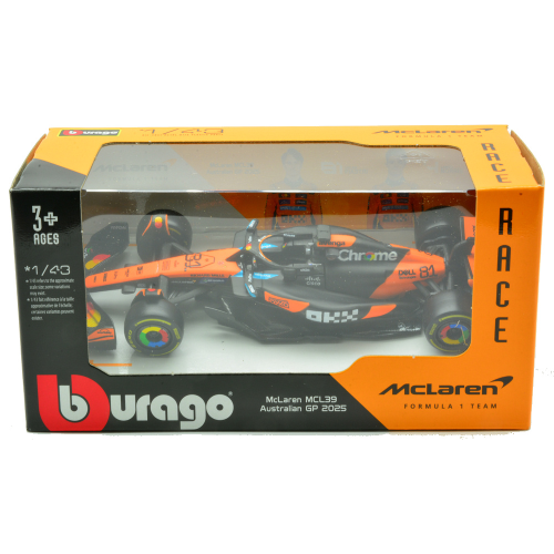 MCLAREN MCL39 N.81 2025 OSCAR PIASTRI 1:43 Burago Formula 1 Modellino
