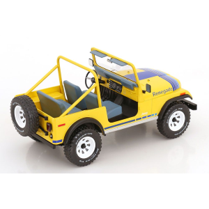 JEEP CJ-7 RENEGADE 1980 LIGHT YELLOW/DECALS 1:18 ModelCarGroup Auto Stradali Modellino