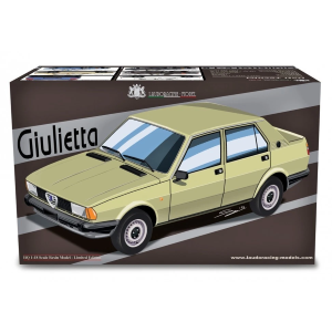 ALFA ROMEO GIULIETTA 1.6 1980 IVORY 1:18 Laudo Racing Auto Stradali Modellino