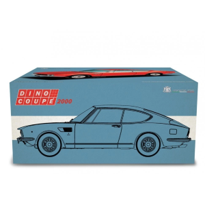 FIAT DINO COUPE 2000 1967 YELLOW 1:18 Laudo Racing Auto Stradali Modellino